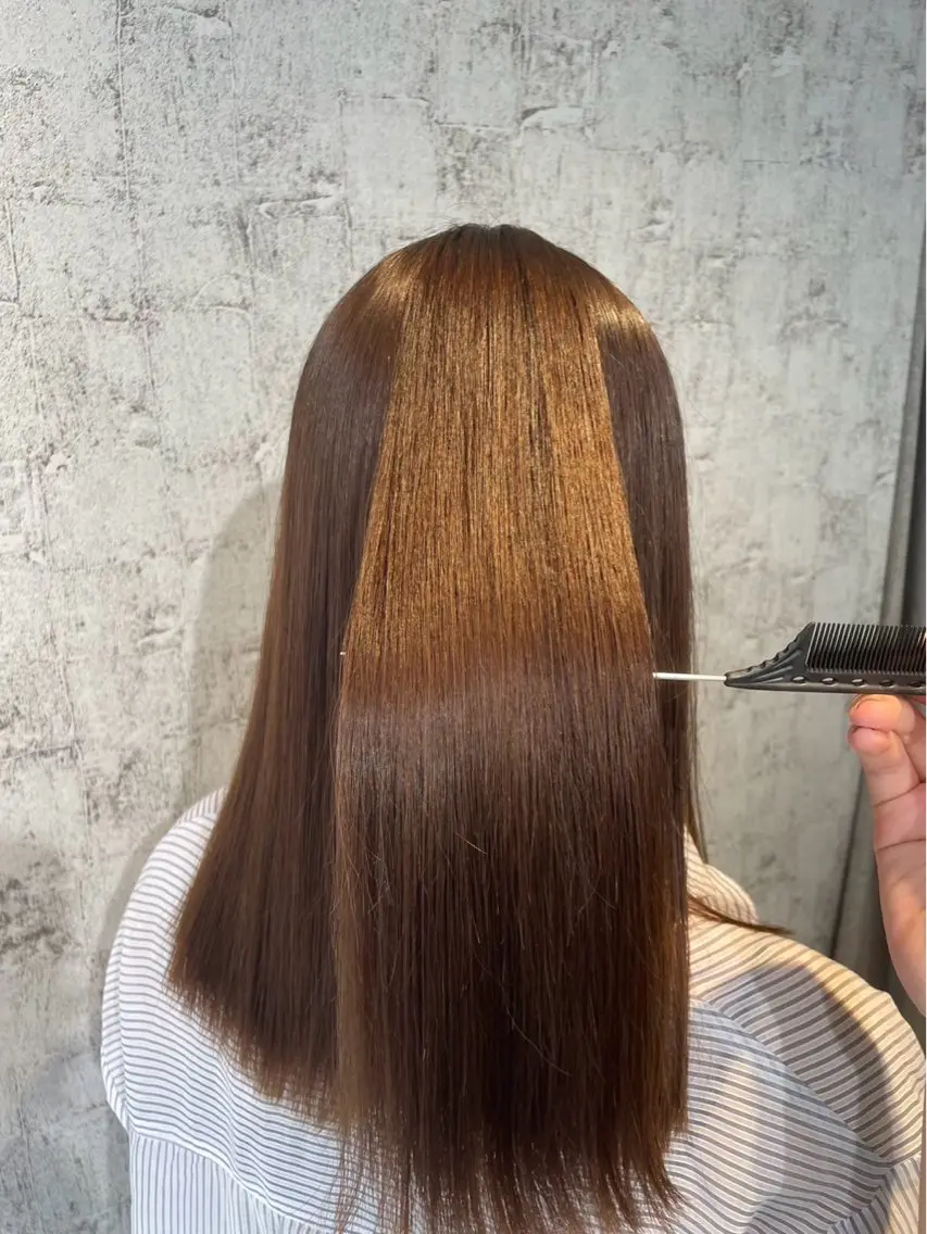 ロング カラー 髪質改善 💠 韓国風うる艶/シオリのヘアスタイル
