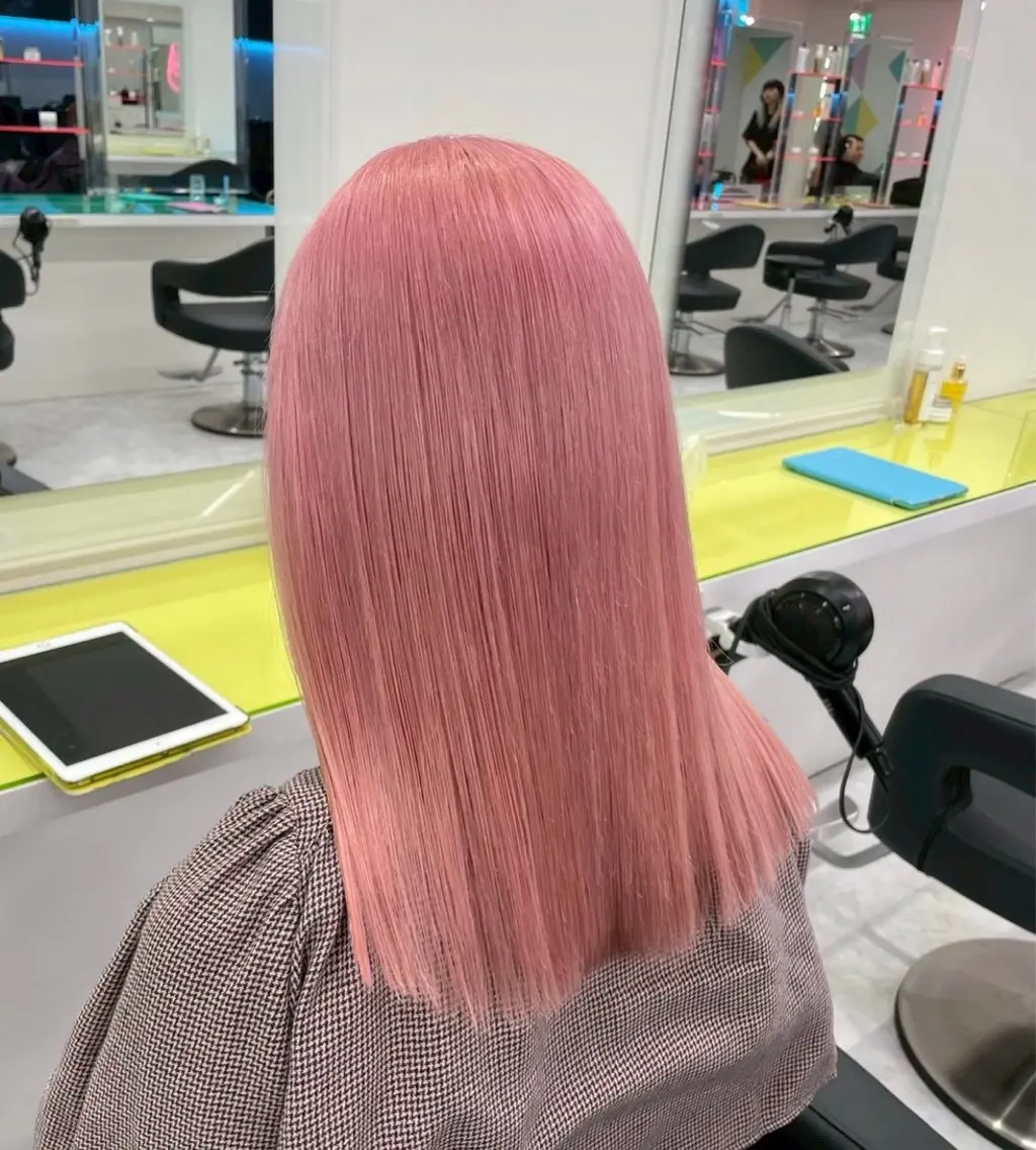 カラー ヘアカラー トリートメント ヘアセット 🫧モテる💗ダメー ジレスハイトーン🫧のヘアスタイル