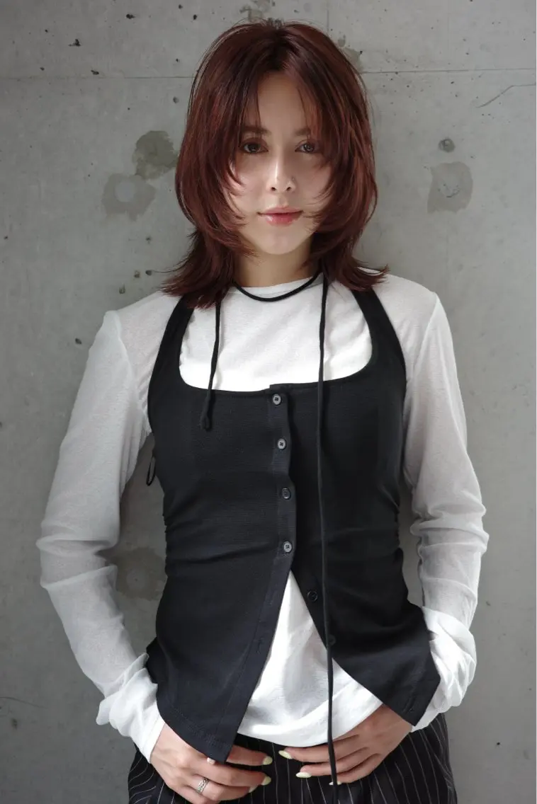 ミディアム カラー Tamoto Arumuのヘアスタイル
