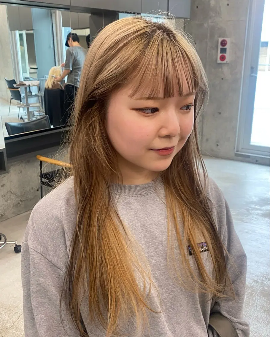 ロング カラー カット ヘアカラー トリートメント 村田 りょうやのヘアスタイル
