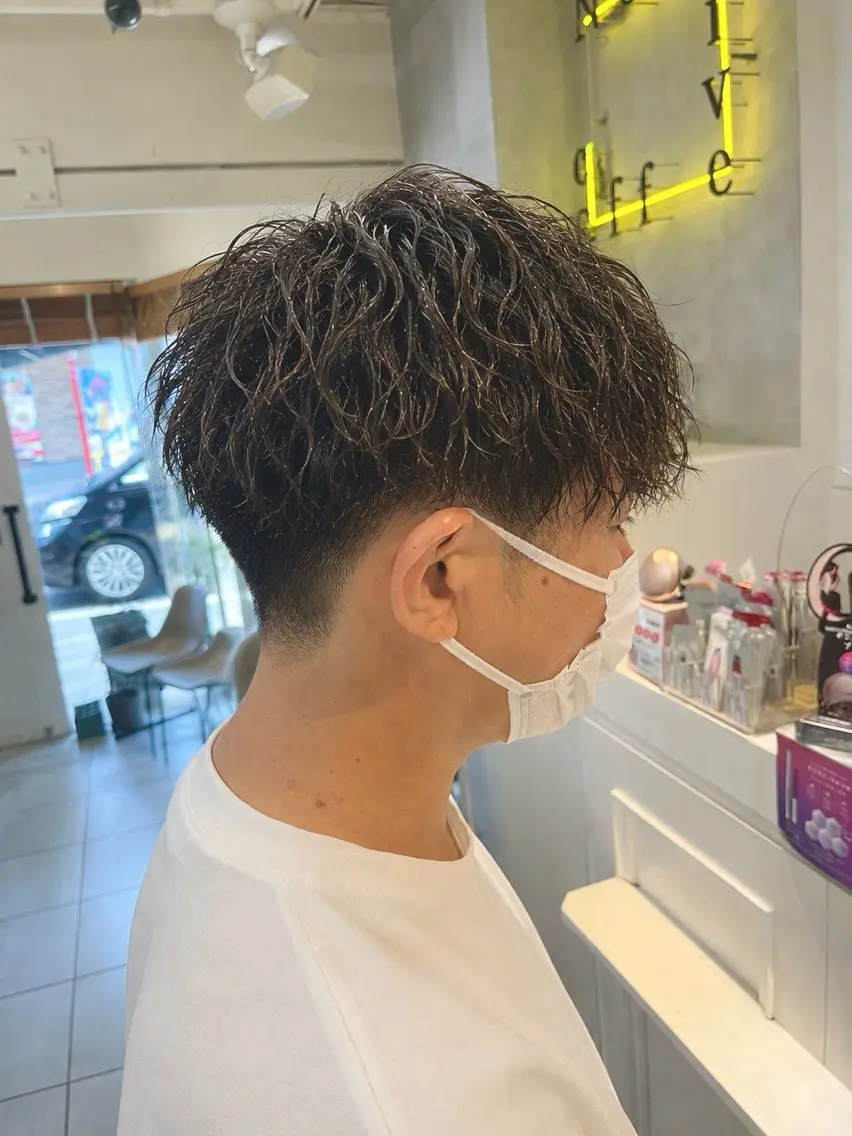 ショート パーマ メンズ カット パーマ 🌼西島 彩香🌼のヘアスタイル
