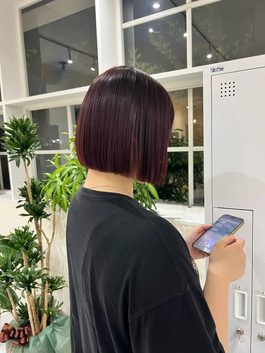 ショート カラー ボブ 似合わせカット カット ヘアカラー トリートメント YUUKI/ミニボブ ボブ/髪質改善のヘアスタイル