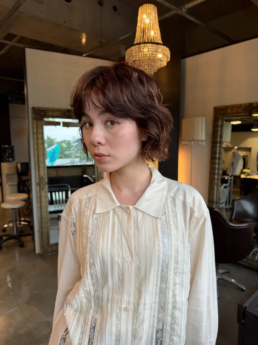 ショート カット パーマ レイヤー✨パーマ 🌙 nanacoのヘアスタイル