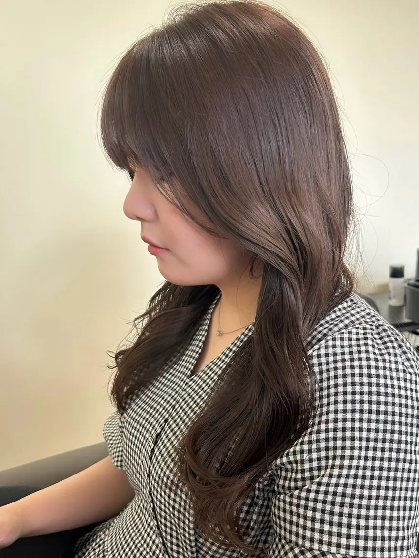 ロング カラー ブラウンカラー きよまつ みさきのヘアスタイル