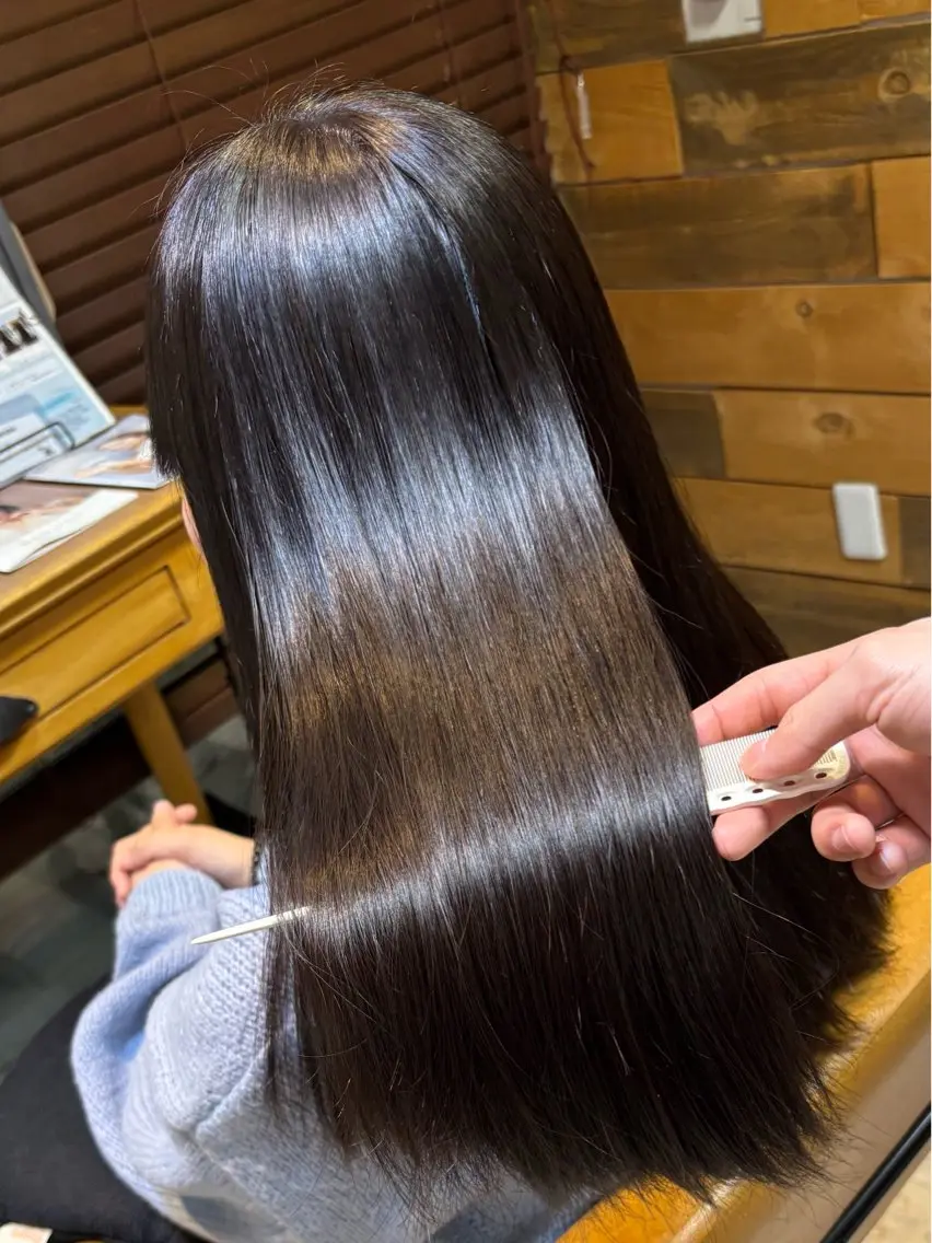 ロング 髪質改善 縮毛矯正 艶カラー✨ RYUNOSUKEのヘアスタイル