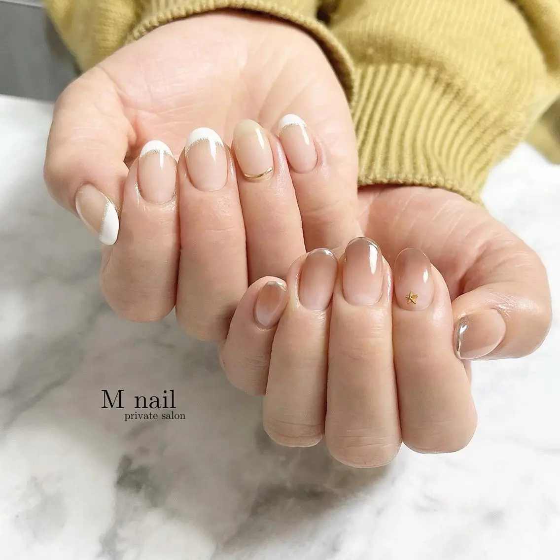 ネイル 持ち込み ハンドネイル M nailのネイルデザイン