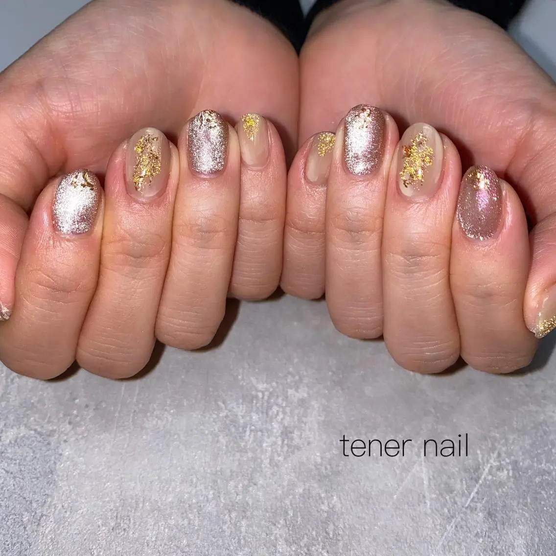 ネイル フラッシュネイル ラメ(グリッター) マグネットネイル テネルネイル tener nailのネイルデザイン