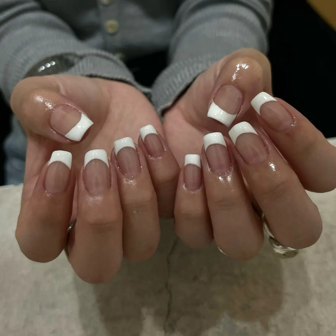 ネイル グリーン ハンドネイル vegh. nail/阿波座のネイルデザイン