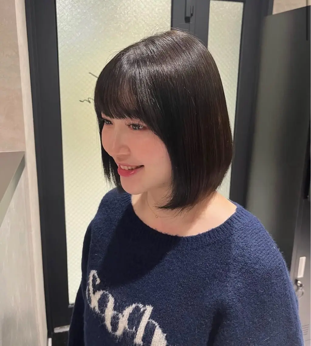 🌷前髪カット+艶カラー+質感upトリートメント+マイクロバブル🫧※ブリーチ無し🎀の写真
