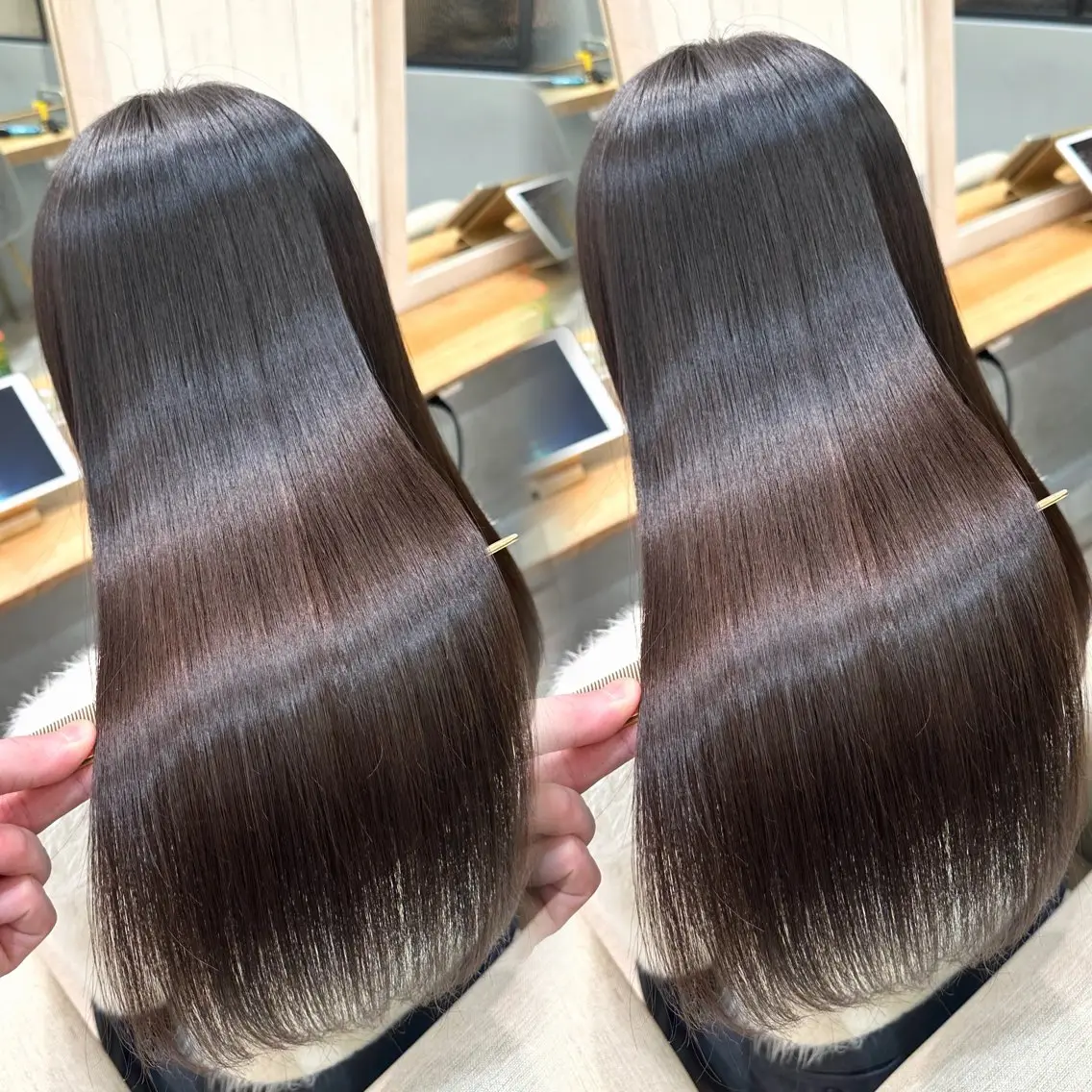 ロング 縮毛矯正 【艶カラー】 じゅりのヘアスタイル