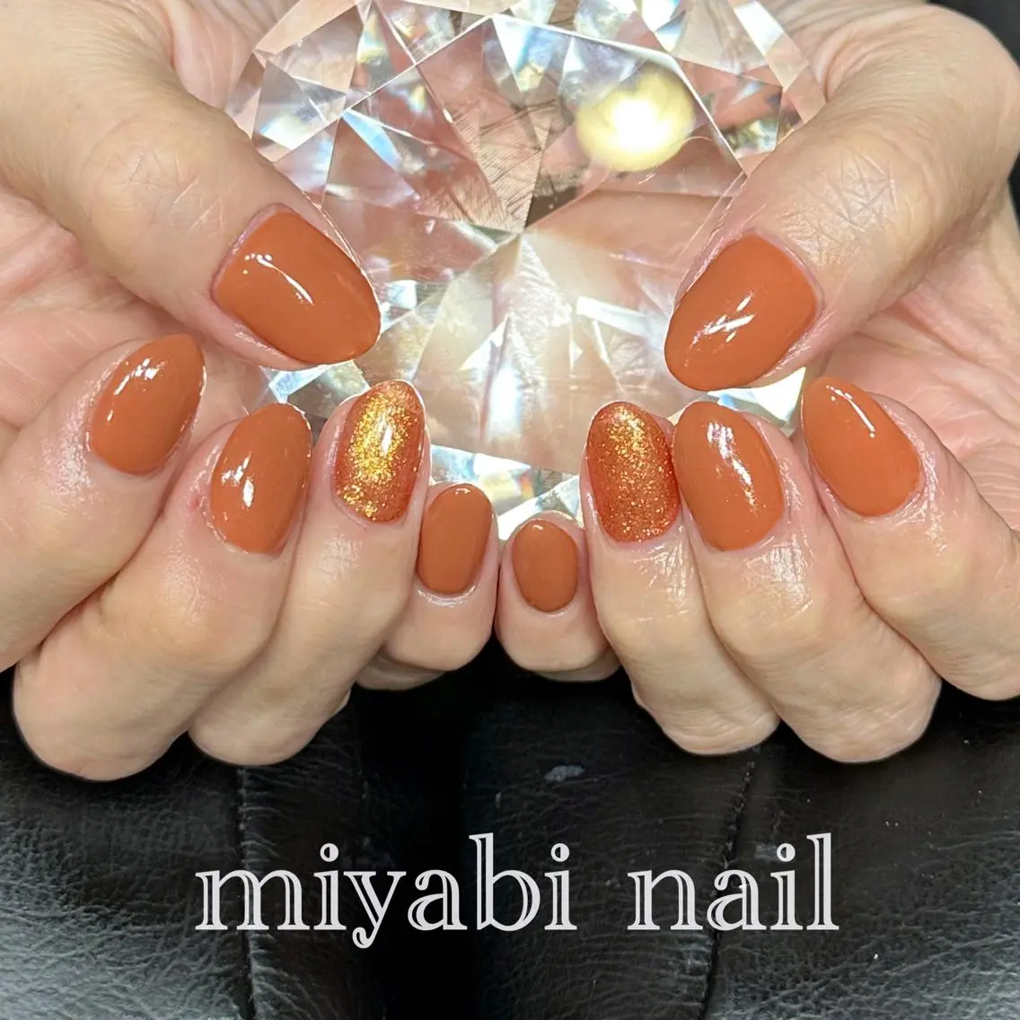 ネイル ラメ(グリッター) オフィスネイル シンプルネイル ハンドネイル miyabi nail 桂川駅近くのネイルデザイン