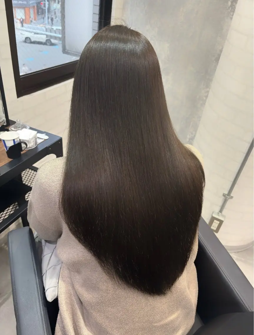ロング カラー ヘアアレンジ カット ヘアカラー トリートメント kei🤎ベージュ /透明感カラー/博多のヘアスタイル