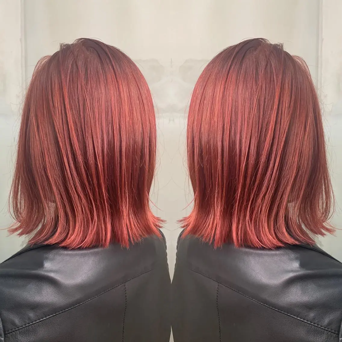 ミディアム カラー アッシュ バレイヤージュ ベージュカラー ブロンド ブルーカラー ヘアカラー レイヤーカット/ 艶カラー/RYOMAのヘアスタイル
