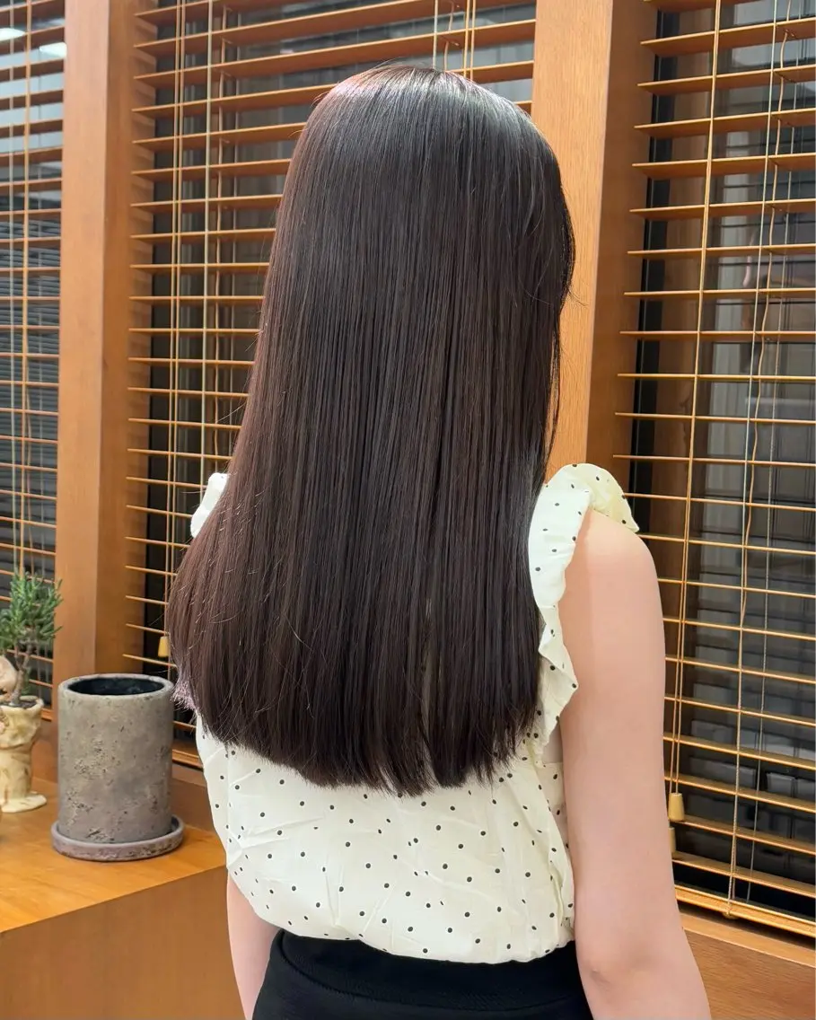 ロング カラー ブラウンカラー ラベンダーカラー ヘアカラー トリートメント 立川/ナチュラル/ 透明感カラーYUJIのヘアスタイル