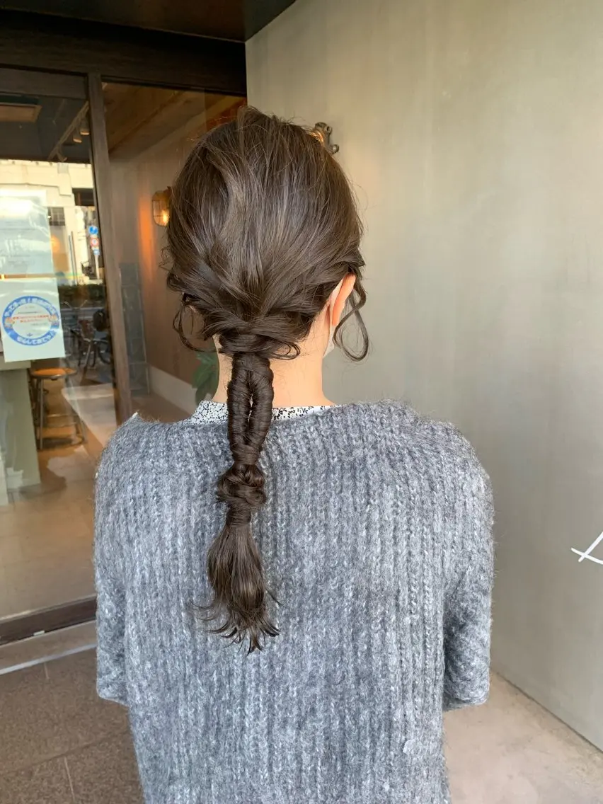 編みおろしhair set💐💖の写真