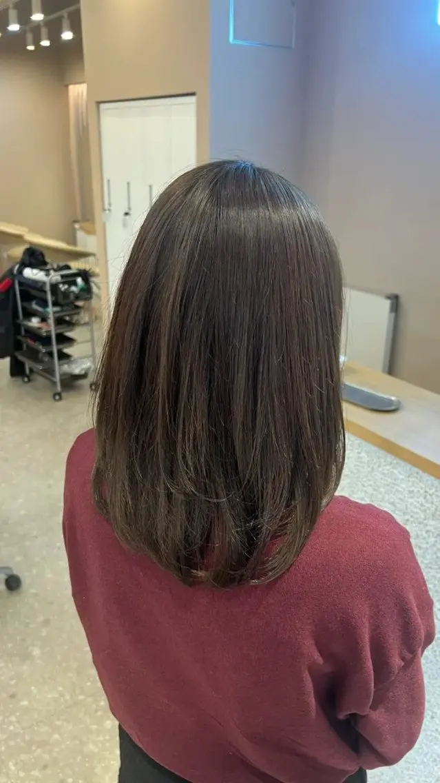 ミディアム カラー ヘアカラー トリートメント 💚 AKI 💚のヘアスタイル