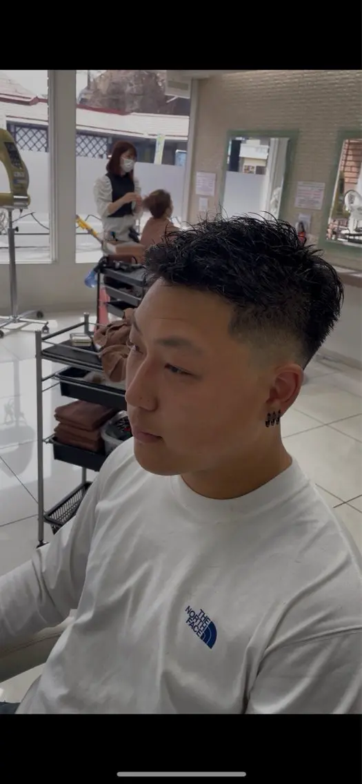 ショート メンズ フェードカット スキンフェード Yugaメンズパーマ /フェードカットのヘアスタイル