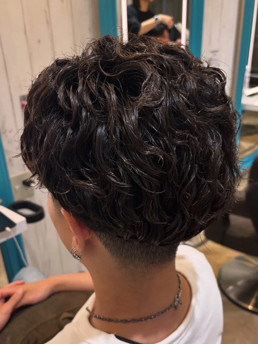 パーマ メンズ メンズパーマ ストレートパーマ とみ よしふみのヘアスタイル