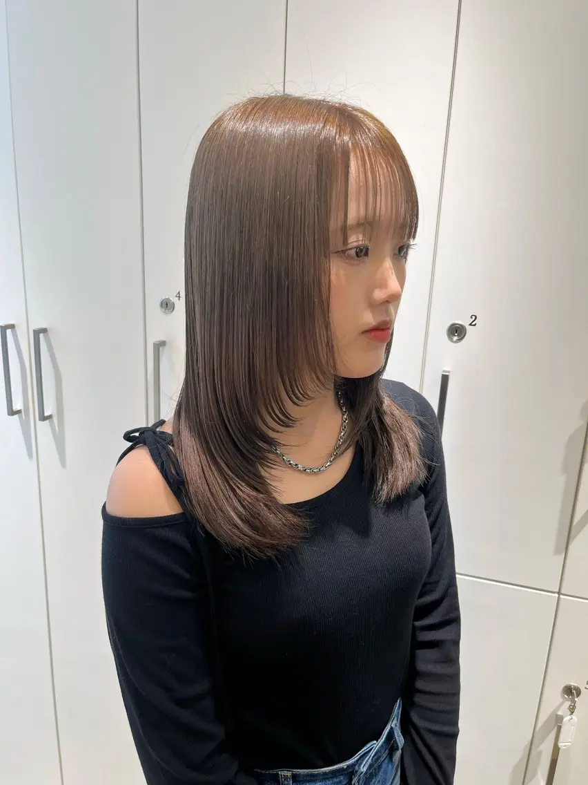 セミロング カラー ヘアカラー ParveMix / 山本 玲南🫧🪽のヘアスタイル