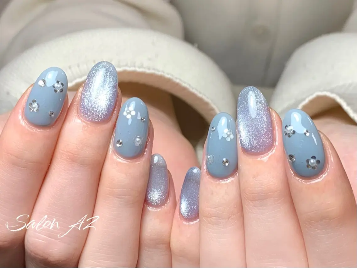 ネイル アートネイル フットネイル フレンチネイル マグネットネイル 持ち込み ハンドネイル salon AZのネイルデザイン