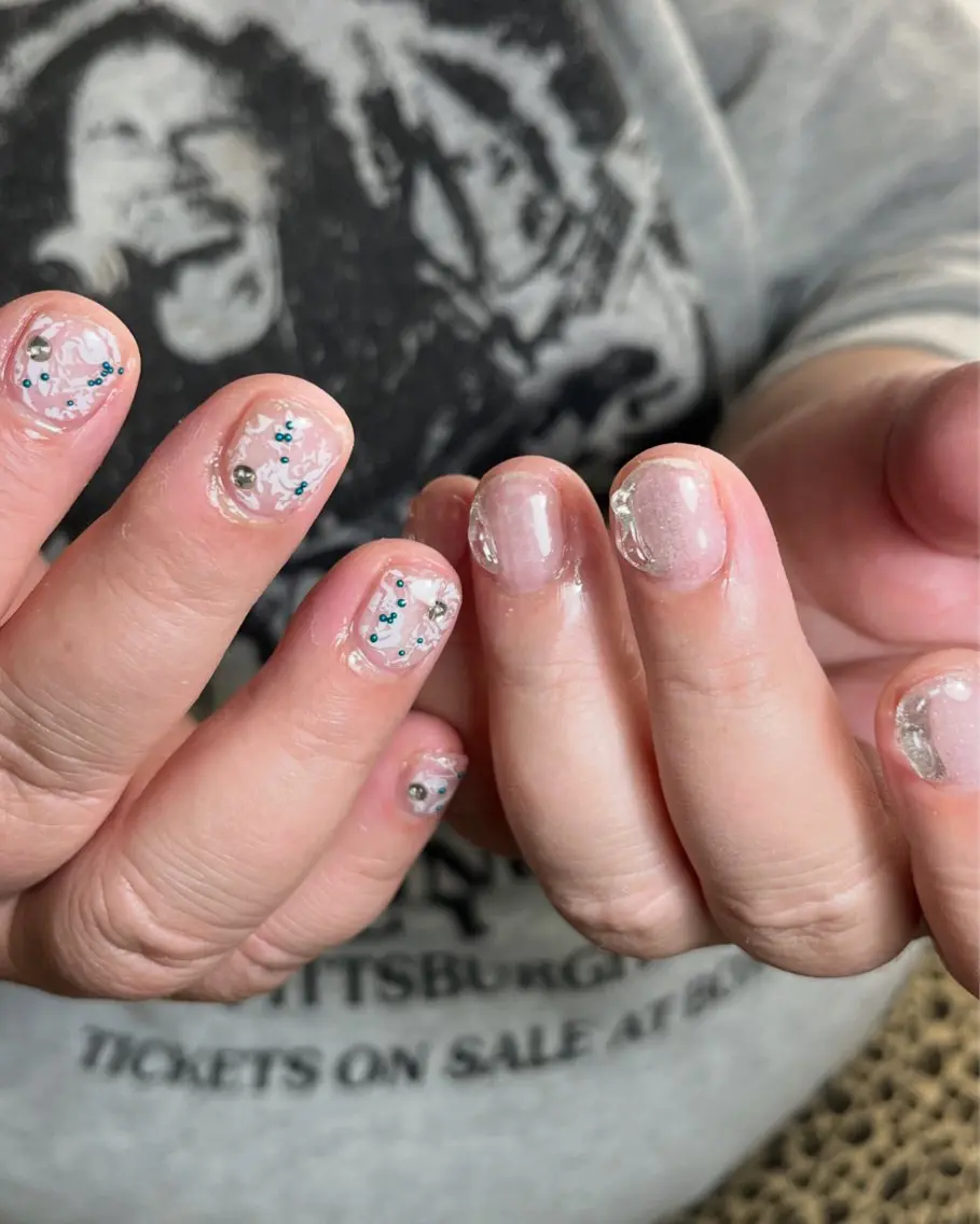 ネイル シンプルネイル ハンドネイル ☆ -ˋˏ ⋆Oli nailෆ ̖́-のネイルデザイン