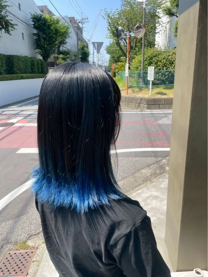 セミロング カラー カット ヘアカラー KURUMU 越後匡貴のヘアスタイル