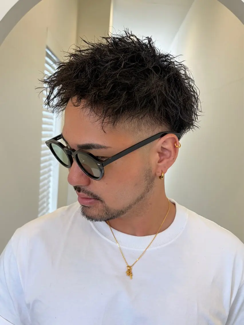 ショート メンズ フェードカット カット パーマ メンズ ショート ・パーマ|ハルキのヘアスタイル