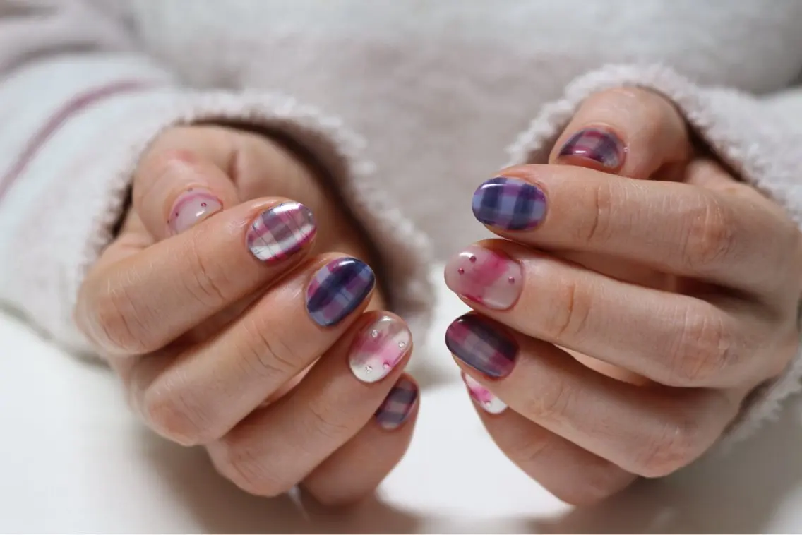 ネイル 韓国ネイル ニュアンスネイル ピンク 春ネイル ワンホンネイル ハンドネイル Baku Nailsのネイルデザイン