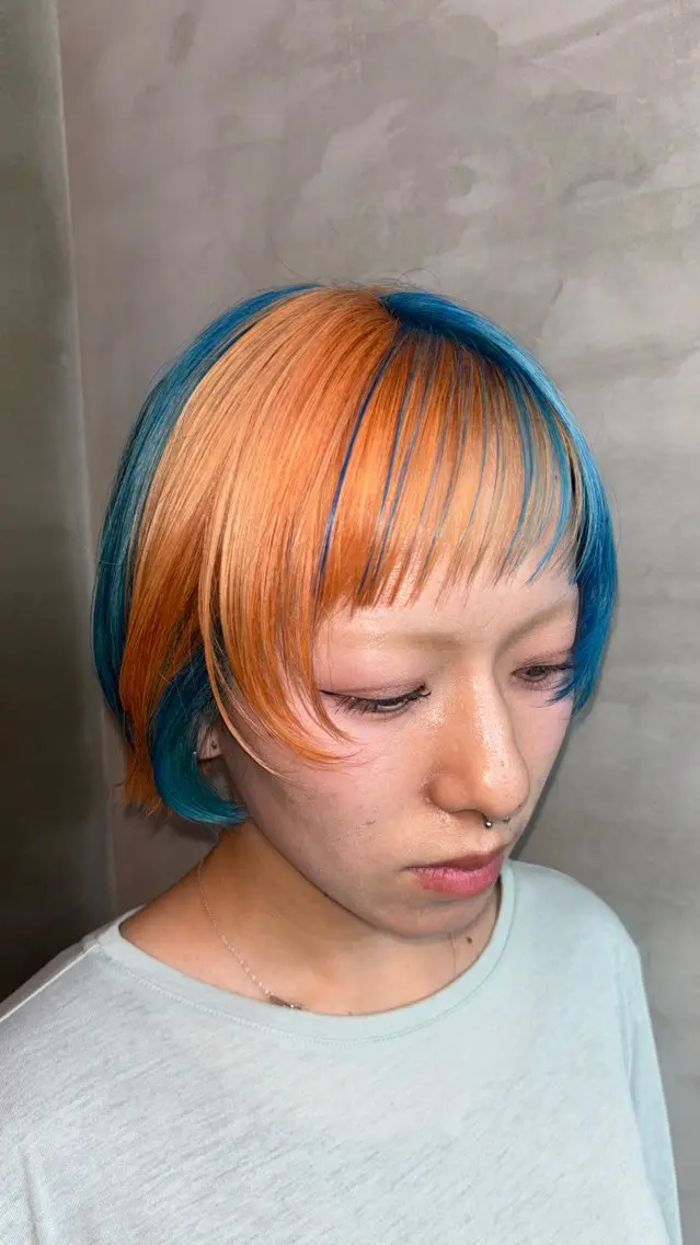 ショート ヘアカラー 亀田 魁翔のヘアスタイル