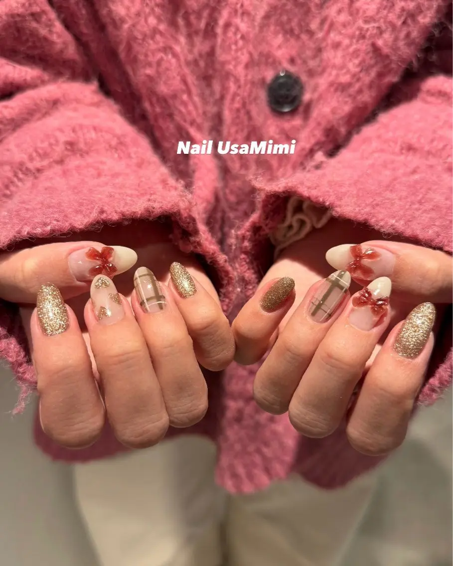 ネイル ジェルネイル 氷ネイル・うるうるネイル 韓国ネイル マグネットネイル ワンホンネイル 本町ネイルNail UsaMimiのネイルデザイン