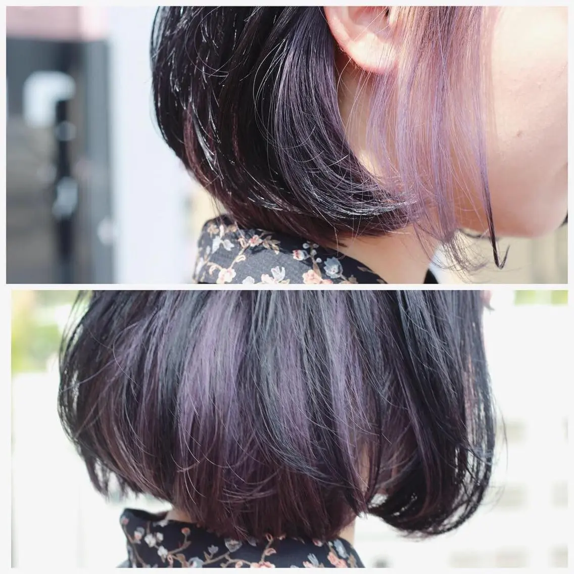 ショート カラー インナーカラー パープルカラー カット Viage （ビアージュ）のヘアスタイル