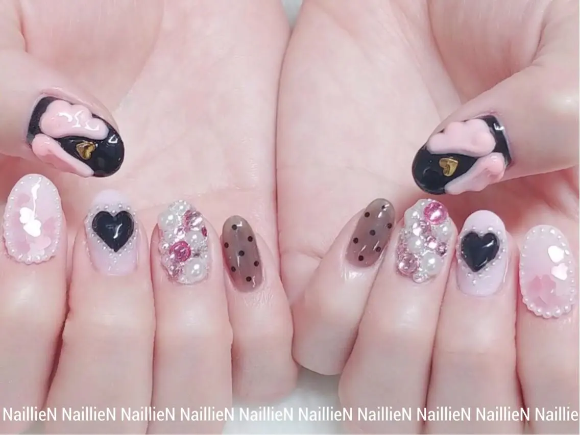 ネイル ピンク ハンドネイル Nail lieNのネイルデザイン