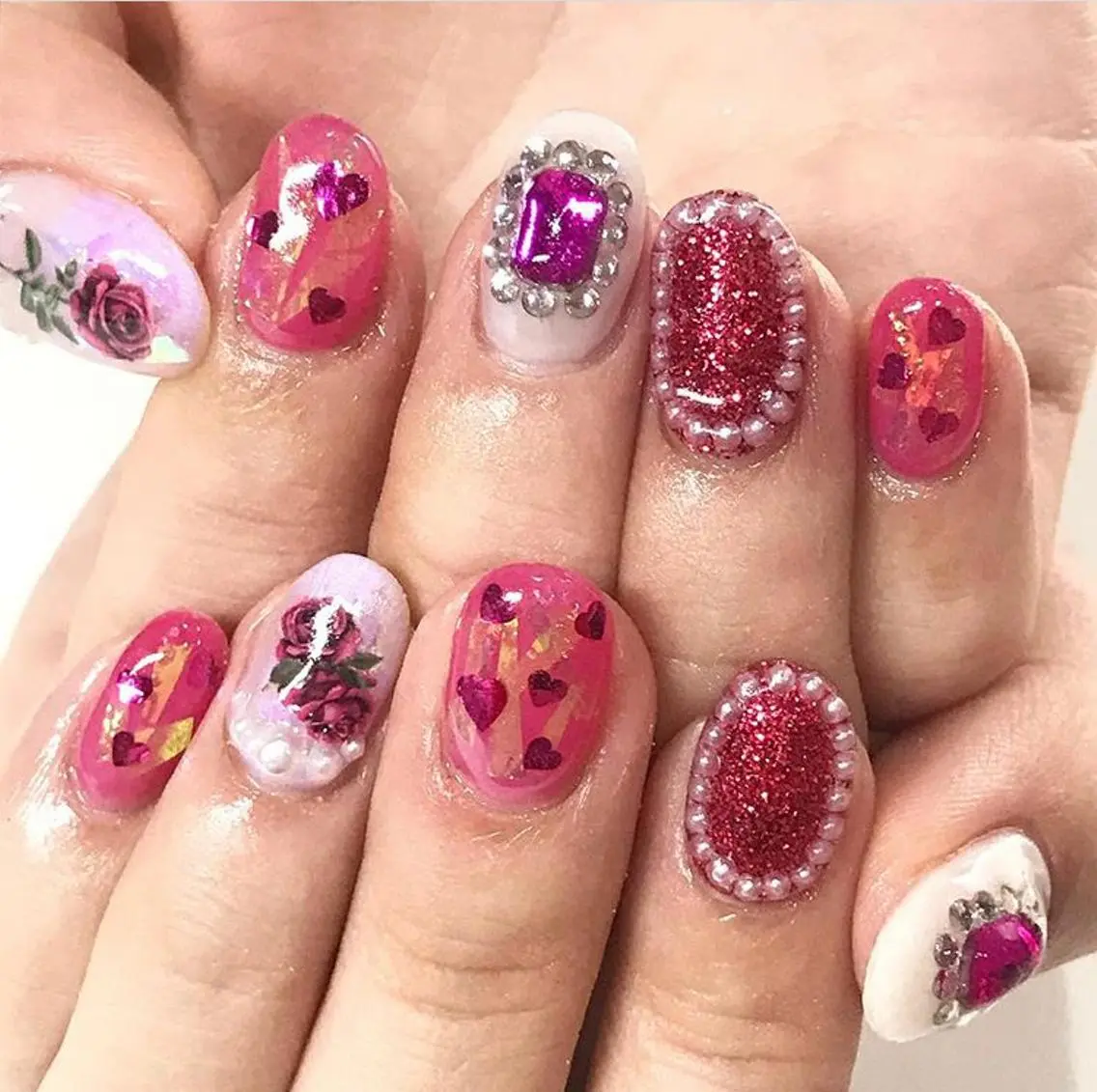 ネイル 渋谷／チップ長さ出し 👑アプレgel-xのネイルデザイン