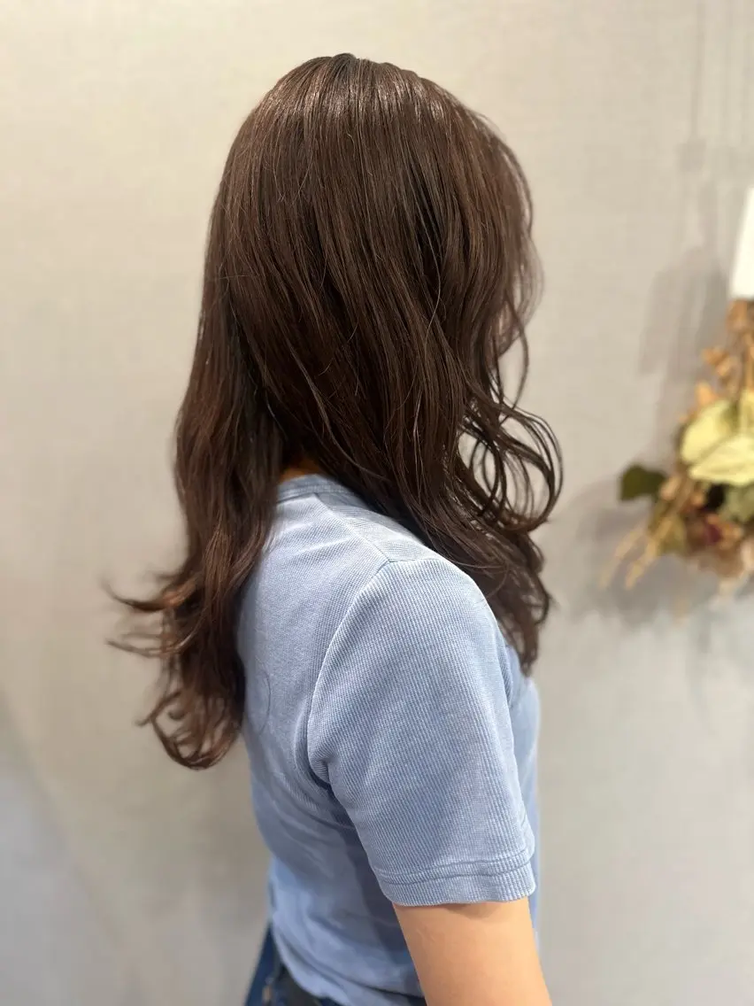 ロング カラー カット ヘアカラー トリートメント K Harukaのヘアスタイル