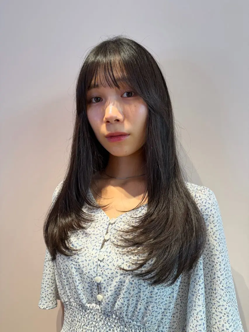 セミロング ヘアカラー トリートメント 髪質改善/艶カラー✨ 𝔂𝓾𝓴𝓲のヘアスタイル