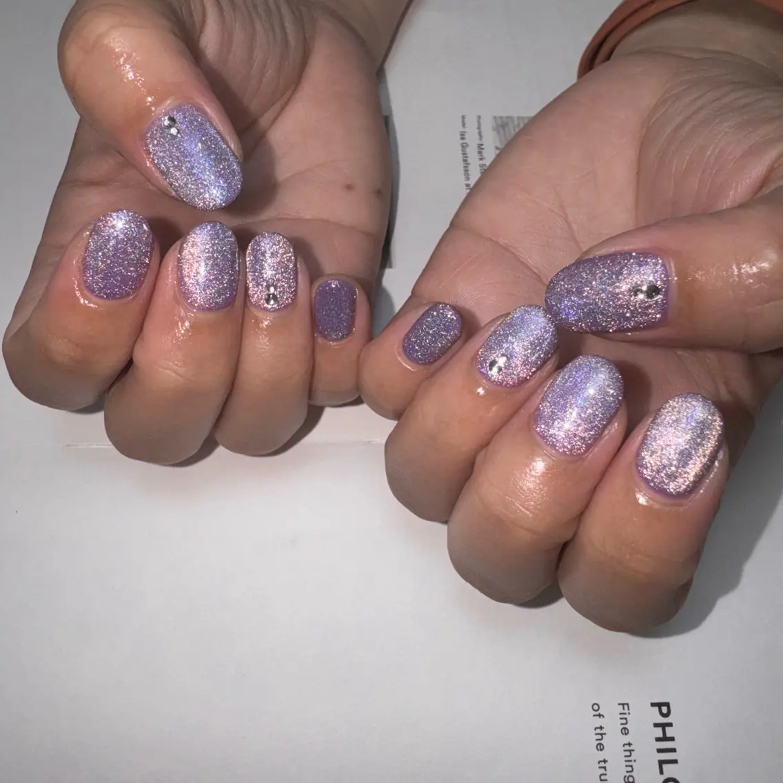 ネイル フラッシュネイル マグネットネイル ハンドネイル 白日-hakubi nail-のネイルデザイン