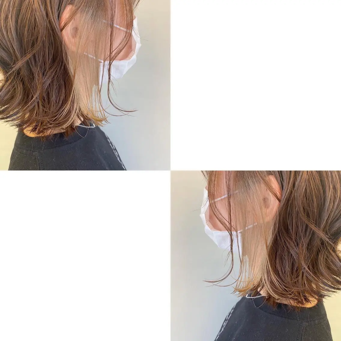 ミディアム カラー ヘアカラー トリートメント 青沼夏未/オリーブ/ 寒色カラーのヘアスタイル