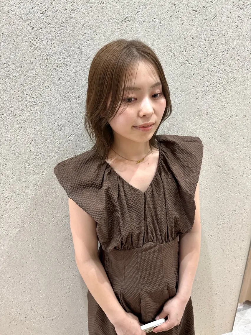 ミディアム ヘアカラー 三輪 恭平のヘアスタイル