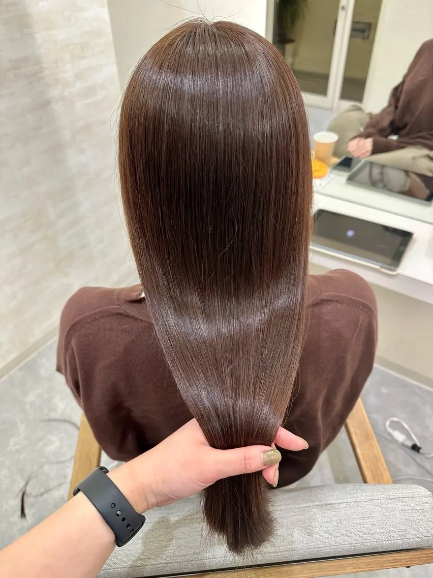 セミロング 髪質改善 カット ヘアカラー トリートメント 髪質改善&ヘアケア 永山若奈のヘアスタイル