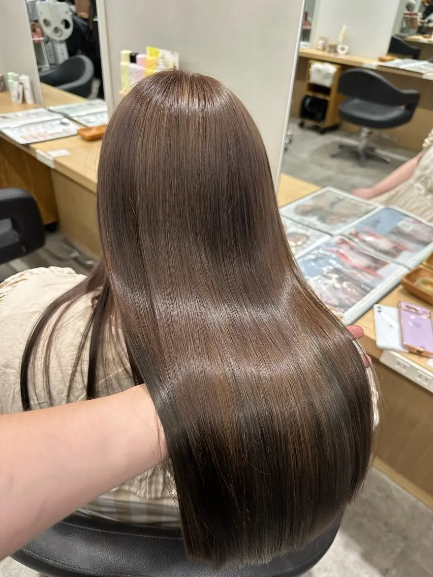 ロング 髪質改善 トリートメント ヘアカラー トリートメント 巻ける髪質改善🫧ハ イライト/永田汰伊智のヘアスタイル