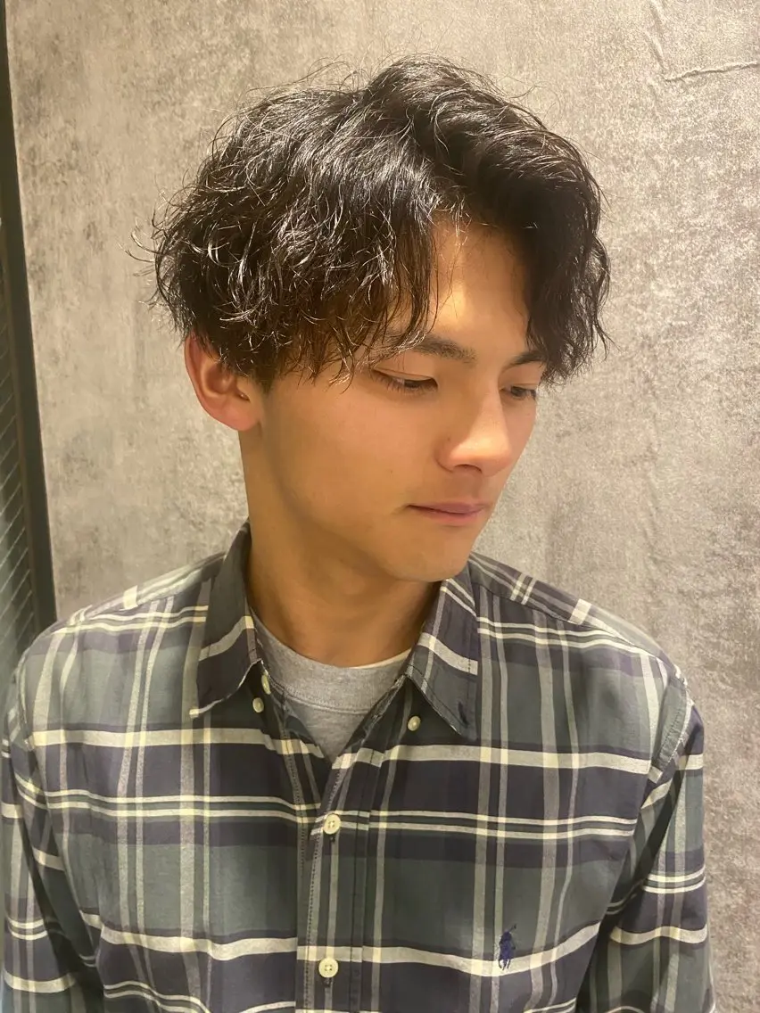 ショート パーマ メンズ 中野 一哉のヘアスタイル