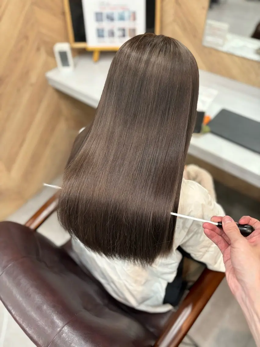 ロング 髪質改善 トリートメント ヘアカラー トリートメント 宇佐美 柊のヘアスタイル