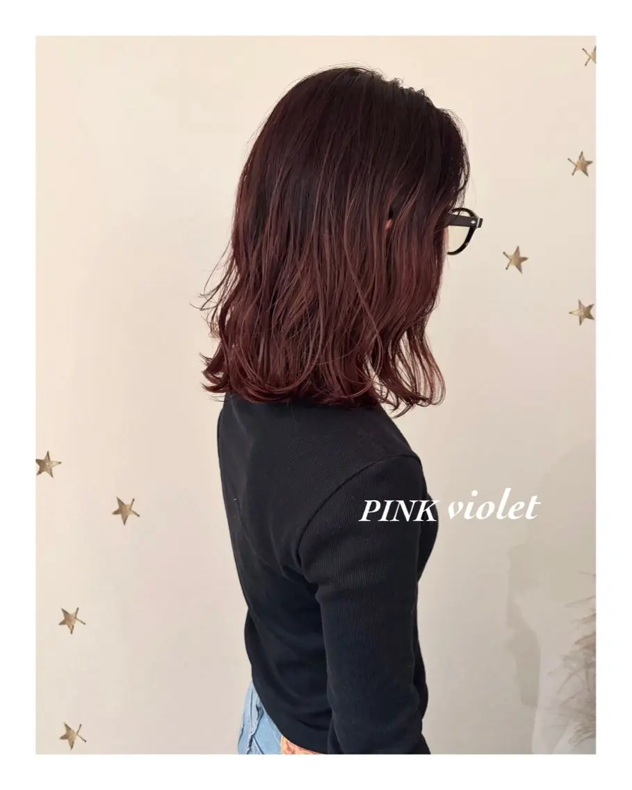 ミディアム カラー カット ヘアカラー 市川 千夏のヘアスタイル