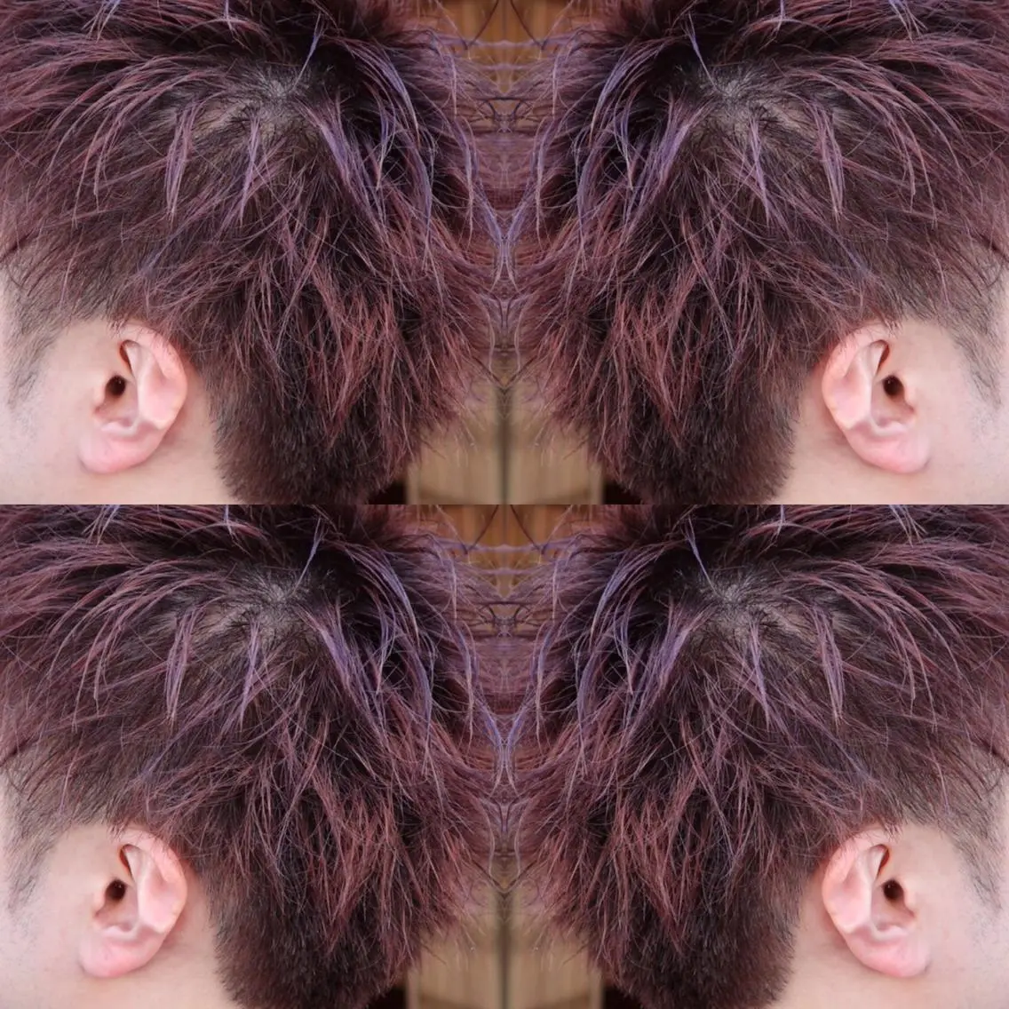 ショート カラー メンズ スパイキーショート パープルカラー ショートヘア エンターテイナー🔥 星野 甲斐のヘアスタイル