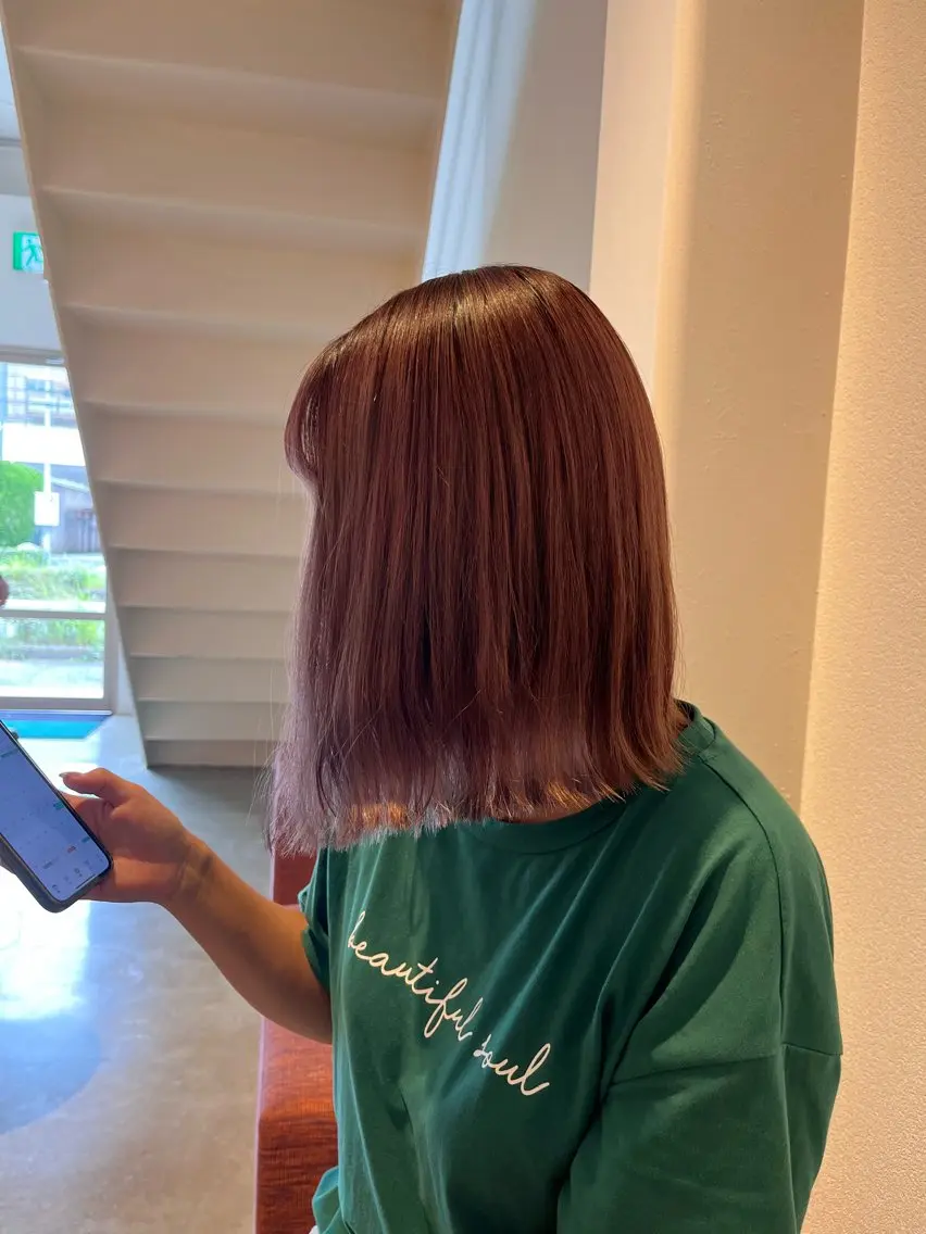 ミディアム カラー アッシュ ベージュカラー ブリーチ ケアブリーチ ダブルカラー ヘアカラー 🌼あんなtrend color🌼のヘアスタイル