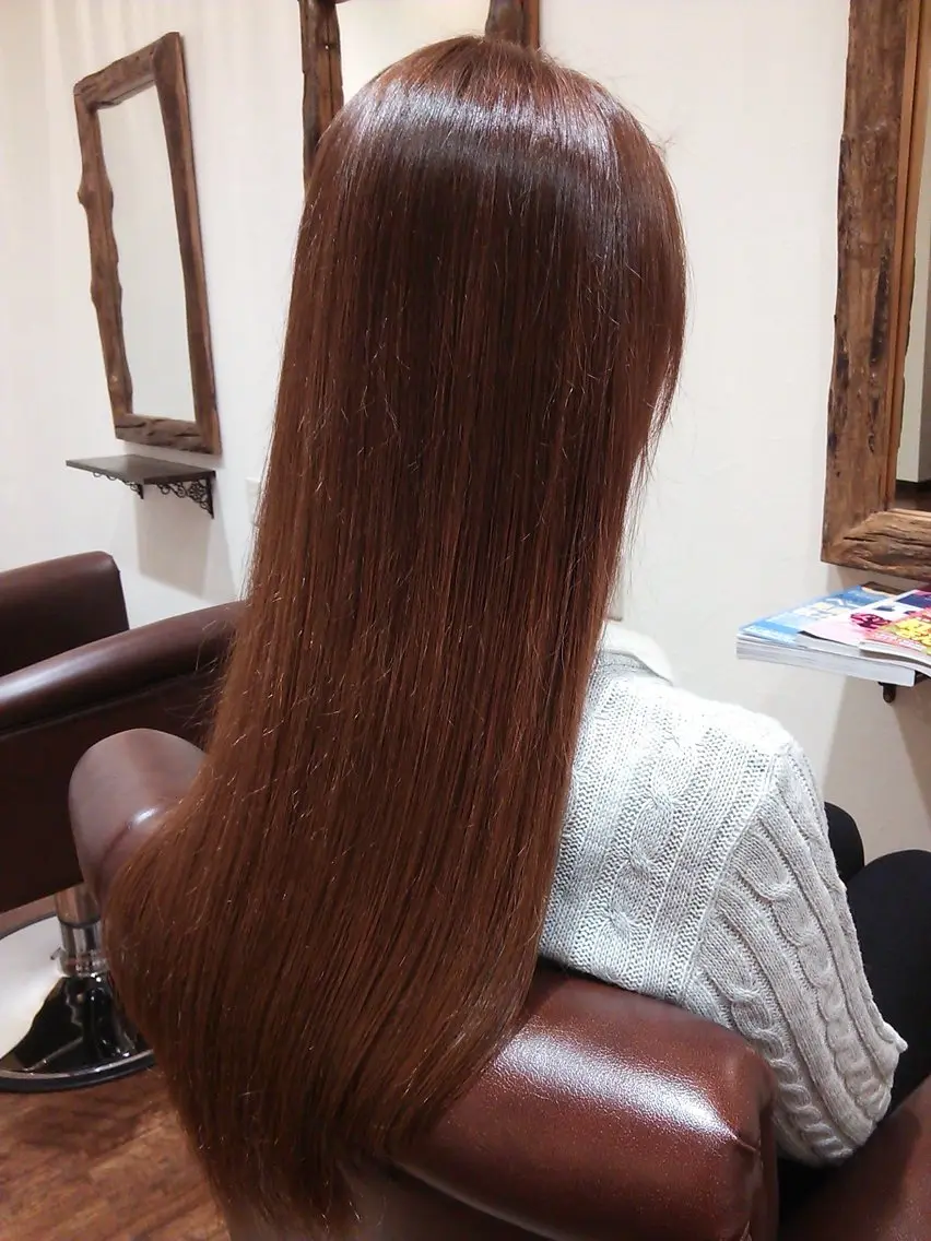 カラー 髪質改善 ヘアカラー トリートメント 藤本 幸乃のヘアスタイル