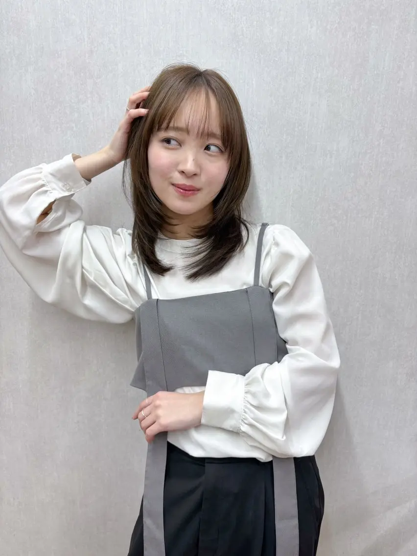 ミディアム レイヤーカット カット ヘアカラー トリートメント ボブ/ミディアム 親しみやすさ/さくらのヘアスタイル