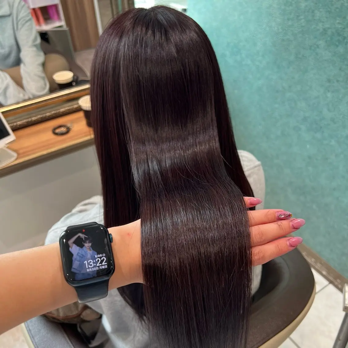 セミロング カラー パーマ バイオレットカラー カット ヘアカラー トリートメント 🦋髪質改善 今宮梨沙🦋のヘアスタイル