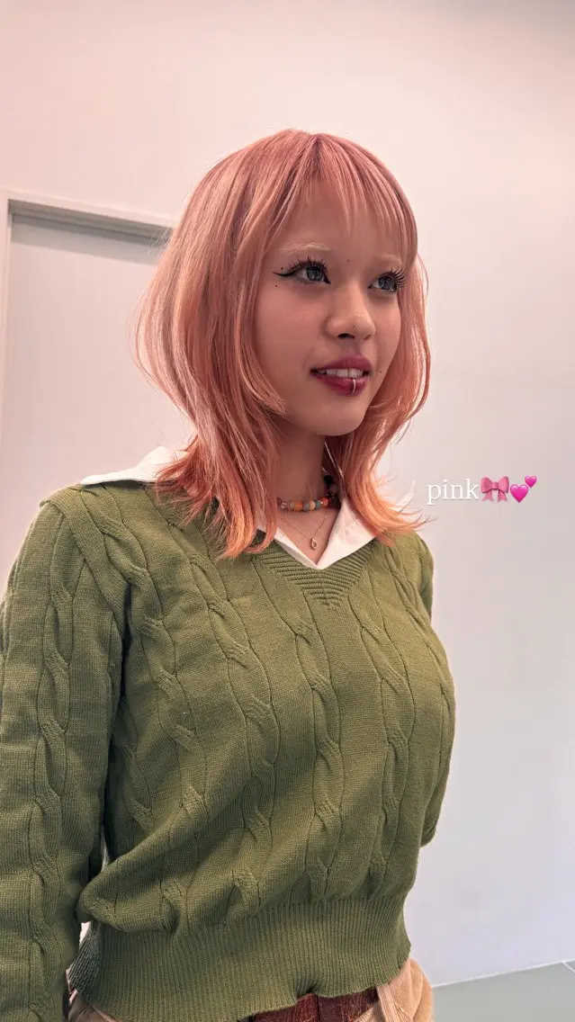 ロング カラー カット ヘアカラー saki|大名 パーマ|ハイトーンのヘアスタイル