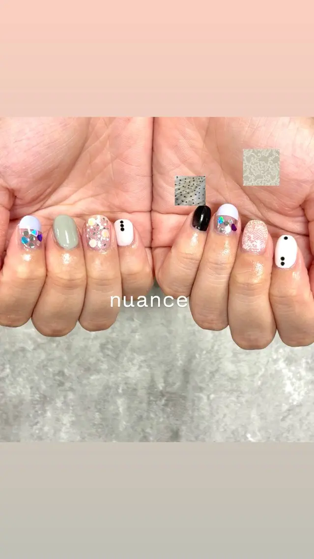 ネイル レース ニュアンスネイル Natsumi 【protea】のネイルデザイン